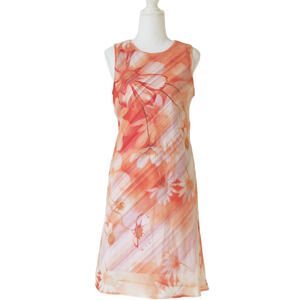 My Michelle Dress sleeveless, Floral coral  - Size 9/10